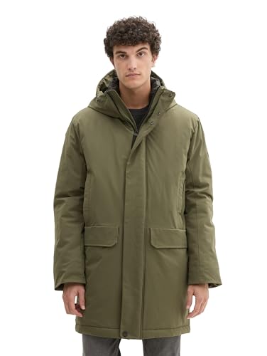 TOM TAILOR Denim Herren 1041349 Technical Wintermantel mit Kapuze, 23802-Urban Olive Green, M TOM TAILOR Denim Herren 1041349 Technical Wintermantel mit Kapuze, 23802-Urban Olive Green, M von TOM TAILOR Denim