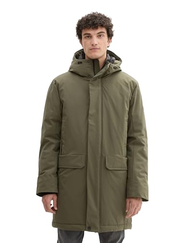 TOM TAILOR Denim Herren 1044634 Technical Wintermantel mit Kapuze, 23802-Urban Olive Green, M TOM TAILOR Denim Herren 1044634 Technical Wintermantel mit Kapuze, 23802-Urban Olive Green, M von TOM TAILOR Denim