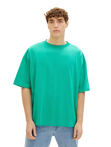 TOM TAILOR Denim Herren Oversize Basic T-Shirt, fresh peppermint, L von TOM TAILOR Denim