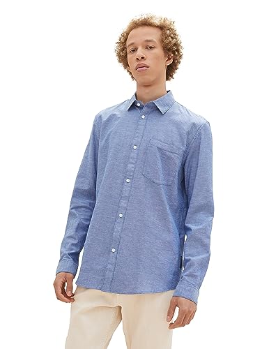 TOM TAILOR Denim Herren Regular Fit Oxford Hemd , royal blue chambray, S von TOM TAILOR Denim