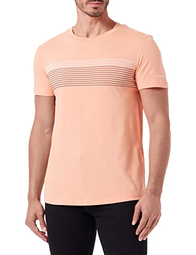 TOM TAILOR Denim Herren T-Shirt mit gestreiftem Print 1031132, 28858 - Sunset Rose, XXL von TOM TAILOR Denim