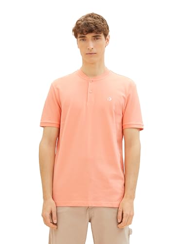 Tom Tailor Denim Herren Relaxed Fit Poloshirt im Washed-Look, 21237 - Clear Coral, L von TOM TAILOR Denim