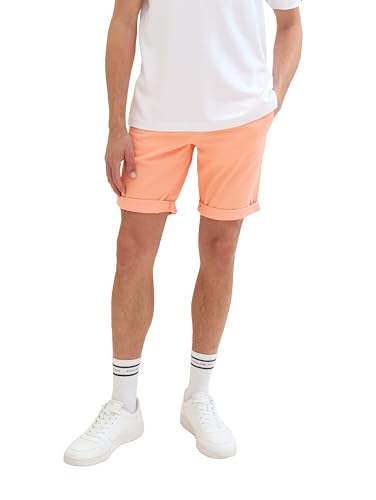 Tom Tailor Denim Herren Slim Chino Bermuda Shorts mit Stretch, 21237 - Clear Coral, XXL von TOM TAILOR Denim