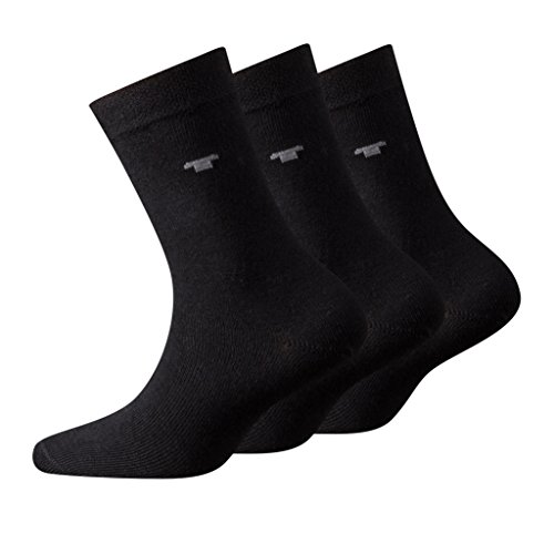 TOM TAILOR, Unisex - Kinder Socke 3 er Pack 9203, Gr. Schwarz (black - 610 ), Gr. 31-34 von TOM TAILOR