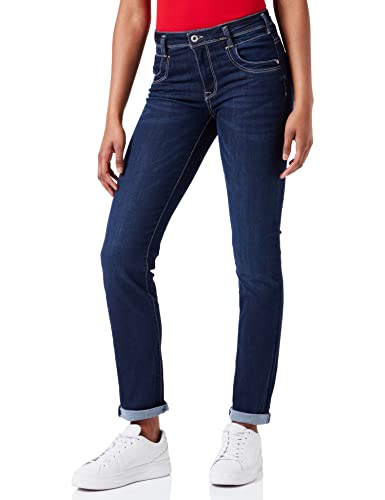 TOM TAILOR Damen Alexa Straight Jeans 10622022 Alexa Straight, 10282 - Dark Stone Wash Denim, 29W / 30L von TOM TAILOR