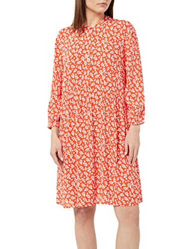 TOM TAILOR Damen 1035862 Kleid mit Muster & Knopfleiste, 31119 - Red Floral Design, 32 von TOM TAILOR