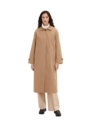 TOM TAILOR Damen 1035874 Loose Fit Trenchcoat, 12912 - Splashed Clay Beige, XL von TOM TAILOR