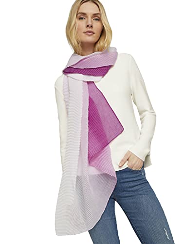 TOM TAILOR Damen Accessoire Plissierter Schal mit Farbverlauf plum blossom lilac,ONESIZE,26530,5000 von TOM TAILOR