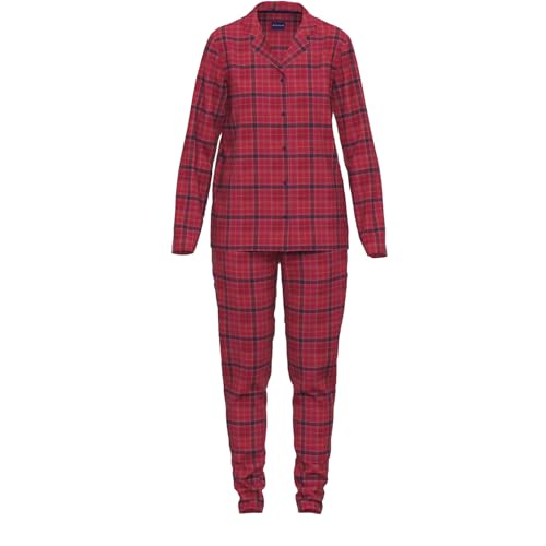 TOM TAILOR Damen Baumwoll-Flanell-Pyjama in Karo - X-Mas L/40 von TOM TAILOR