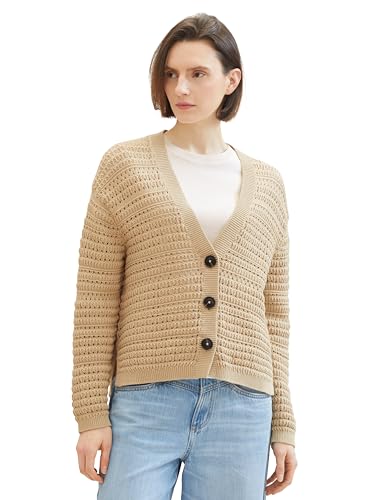 TOM TAILOR Damen Cardigan mit Struktur, 11485 - Sandy Beige, S TOM TAILOR Damen Cardigan mit Struktur, 11485 - Sandy Beige, S von TOM TAILOR
