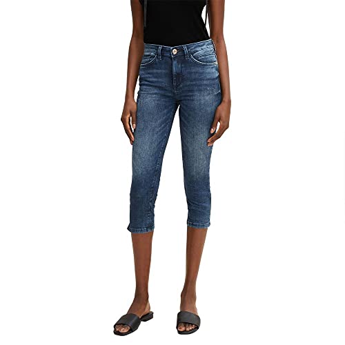 TOM TAILOR Damen Kati Capri Jeans 1030446, 10125 - Random Bleached Blue Denim, 26 von TOM TAILOR