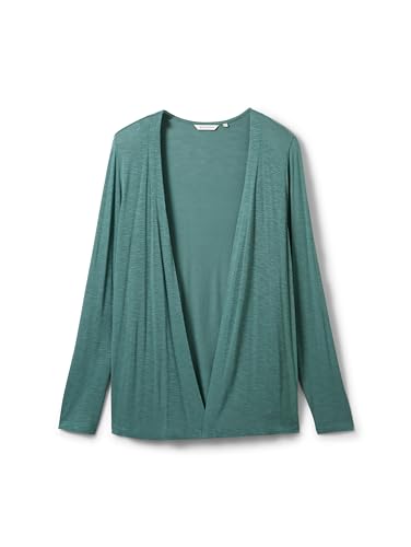 TOM TAILOR Damen Plussize Basic Sommer Cardigan , Sea Pine Green, 48 von TOM TAILOR