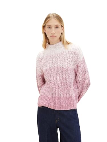 TOM TAILOR Damen Strickpullover mit Farbverlauf, dusty vanda knitted gradient, XXL von TOM TAILOR