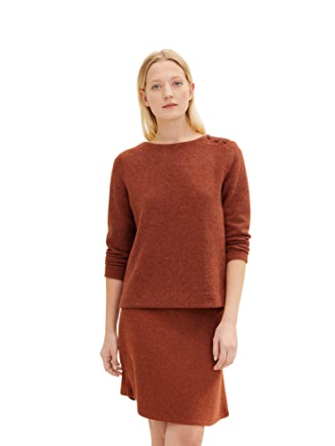 TOM TAILOR Damen Sweatshirt mit Knopfleiste von TOM TAILOR