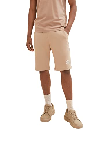 TOM TAILOR Herren 1036329 Bermuda Sweatpants Shorts, 24048 - Desert Fawn, XL von TOM TAILOR