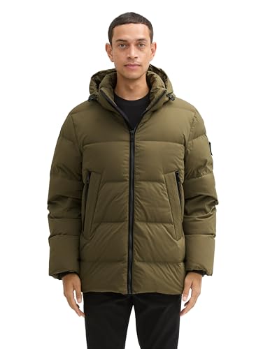 TOM TAILOR Herren 1042521 Gefütterte Winterjacke mit Abnehmbarer Kapuze, 11848-Jungle Soil Green, XL TOM TAILOR Herren 1042521 Gefütterte Winterjacke mit Abnehmbarer Kapuze, 11848-Jungle Soil Green, XL von TOM TAILOR