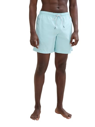 TOM TAILOR Herren Basic Badeshorts, caribbean turquoise, XL von TOM TAILOR