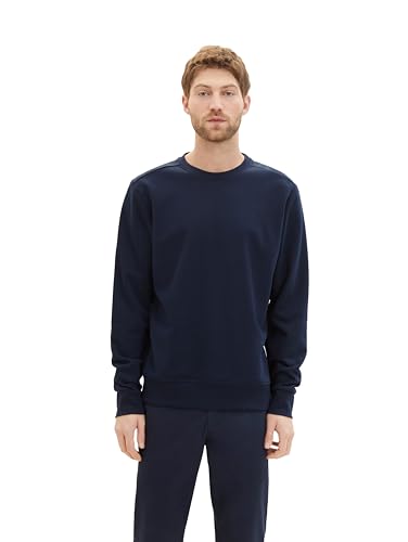 TOM TAILOR Herren Basic Crewneck Sweatshirt, 10668 - Sky Captain Blue, XXXL von TOM TAILOR