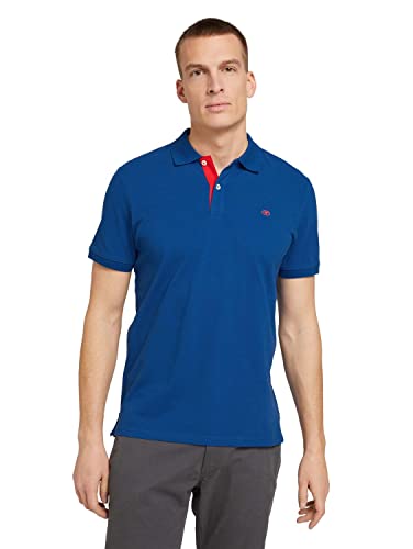 TOM TAILOR Herren Basic Piqué Poloshirt, 11132 - Advanced Blue, S von TOM TAILOR