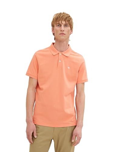 TOM TAILOR Herren Basic Piqué Poloshirt, Wild Coral, M von TOM TAILOR