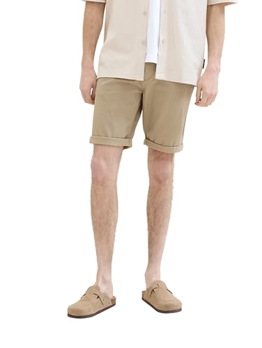 TOM TAILOR Herren Slim Chino Bermuda Shorts mit Stretch, 11018 - Chinchilla, 36 von TOM TAILOR