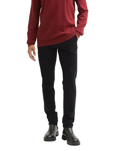 TOM TAILOR Herren Slim Fit Chino Hose mit Gürtel,29999 - Black, 36/34 TOM TAILOR Herren Slim Fit Chino Hose mit Gürtel,29999 - Black, 36/34 von TOM TAILOR