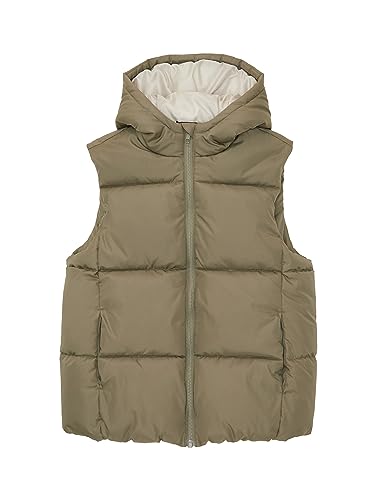 TOM TAILOR Jungen 1038535 Puffer Weste mit Kapuze, 10415-Dusty Olive Green, 176 von TOM TAILOR