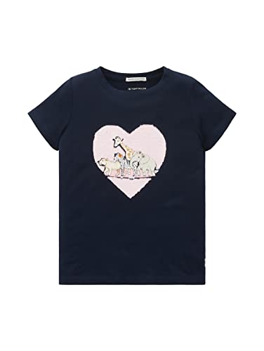 TOM TAILOR Mädchen 1036089 Kinder T-Shirt, 10668 - Sky Captain Blue, 116 von TOM TAILOR