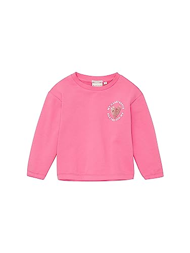 TOM TAILOR Mädchen 1037947 Sweatshirt mit Pailletten, 15799-carmine pink, 92/98 von TOM TAILOR