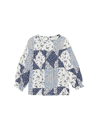 TOM TAILOR Mädchen 1038002 Bluse mit Paisleymuster, 32378-blue Flower Print, 128/134 von TOM TAILOR