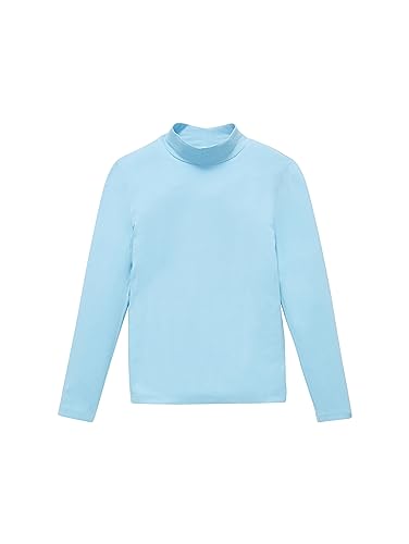 TOM TAILOR Mädchen Kinder Basic Langarmshirt mit Rollkragen, charming blue, 140 von TOM TAILOR