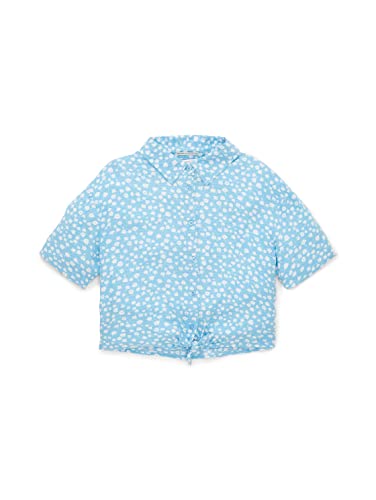 TOM TAILOR Mädchen Kinder Bluse mit Blumenmuster 1035166, Blau, 128 von TOM TAILOR