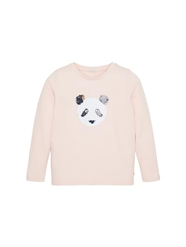 TOM TAILOR Mädchen Kinder Langarmshirt mit Pailletten , soft silver pink, 116/122 von TOM TAILOR