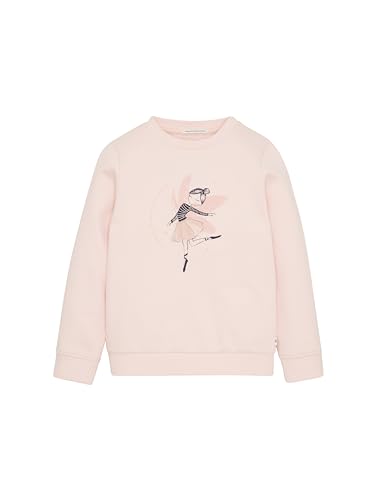 TOM TAILOR Mädchen Kinder Sweatshirt mit Print , soft silver pink, 128/134 von TOM TAILOR