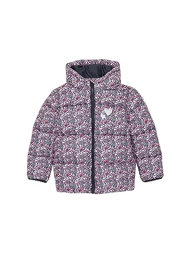 TOM TAILOR Mädchen 1038500 Puffer Winterjacke mit Kapuze, 32376-small Flower Print, 104/110 von TOM TAILOR