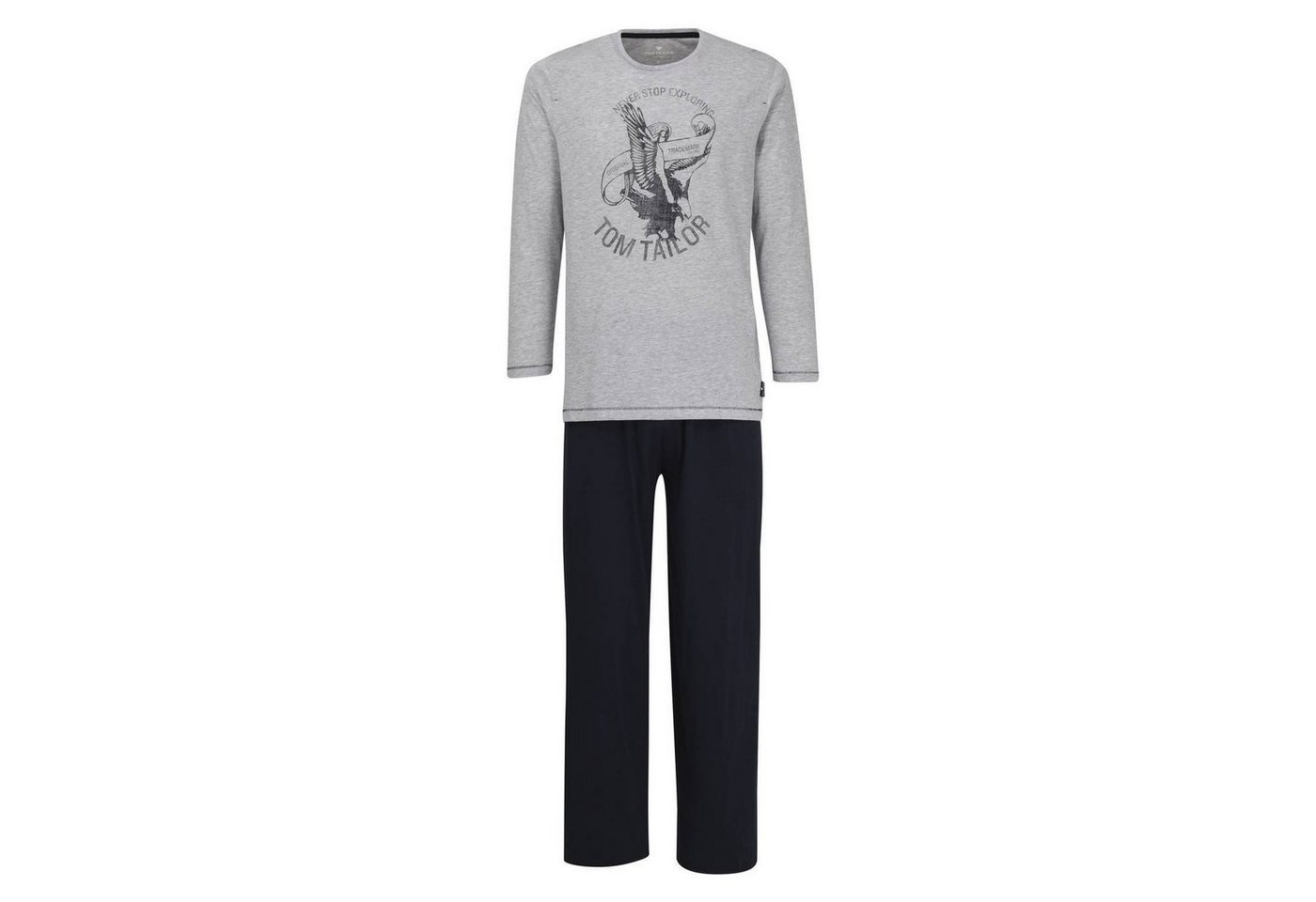 TOM TAILOR Pyjama Herren Schlafanzug 2-tlg. Set - Pyjama, lang von TOM TAILOR