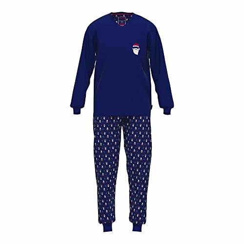 TOM TAILOR Herren Pyjama, 2tlg., Blau X-Mas, M von TOM TAILOR