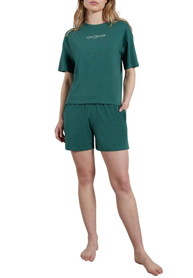 TOM TAILOR Shorty TOM TAILOR Damen Shorty grün uni (1 tlg) von TOM TAILOR