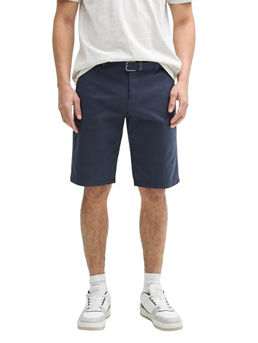 TOM TAILOR Stretch Slim Chino Shorts mit Gürtel, White beige Zig zag Structure, 38 TOM TAILOR Stretch Slim Chino Shorts mit Gürtel, White beige Zig zag Structure, 38 von TOM TAILOR