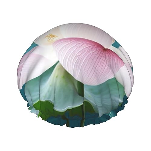 Duschhauben Für Frauen Lotus Blumen Gedruckt Wasserdichte Duschhaube Elastische Wiederverwendbare Badekappen Für Frauen Männer Spa Salon von TOMPPY