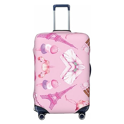 Gepäckhüllen Girly Girl Print Elastische Schützende Waschbare Gepäckabdeckung Reise Staubdichte Kofferabdeckung Für 18-32 Zoll Gepäck, Schwarz , M von TOMPPY