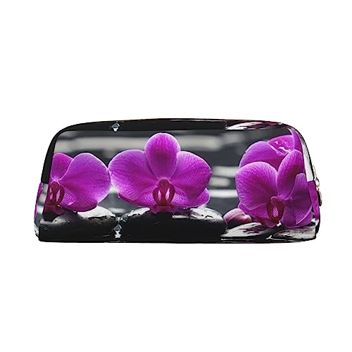 TOMPPY Blumen Im Spa Bedruckte Federmäppchen Stehen Bis Bleistift Beutel Kleine Bleistifthalter Fall Schreibwaren Organizer Make-up Tasche Mit Reißverschluss, gold, Einheitsgröße, modisch von TOMPPY