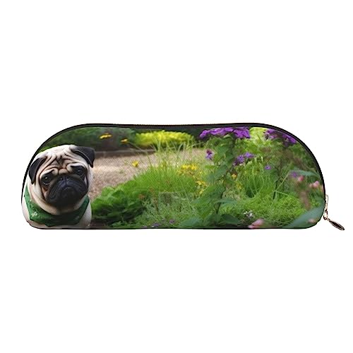 TOMPPY DOD in The Garden Bedrucktes Federmäppchen Stand Up Pencil Pouch Kleine Bleistifthalter Fall Schreibwaren Organizer Make-up-Tasche mit Reißverschluss, gold, Einheitsgröße, Make-up-Tasche von TOMPPY