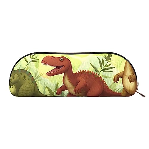 TOMPPY Dinosaurs Printed Pencil Case Stand Up Pencil Pouch Small Pencil Holder Case Stationery Organizer Makeup Bag With Zipper Closure, gold, Einheitsgröße, modisch von TOMPPY