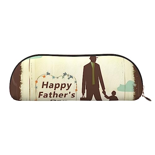 TOMPPY Happy Father's Day Bedrucktes Federmäppchen Stehen Sie oben Bleistift Tasche Kleine Bleistifthalter Fall Schreibwaren Organizer Make-up Tasche Mit Reißverschluss, gold, Einheitsgröße, modisch von TOMPPY