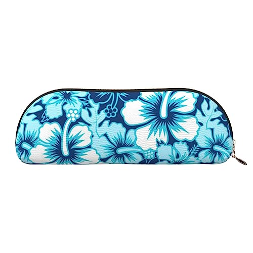 TOMPPY Hawaii Blume gedruckt Bleistift Fall Stand Up Bleistift Beutel Kleine Bleistifthalter Fall Schreibwaren Organizer Make-up Tasche mit Reißverschluss, gold, Einheitsgröße, Make-up-Tasche von TOMPPY