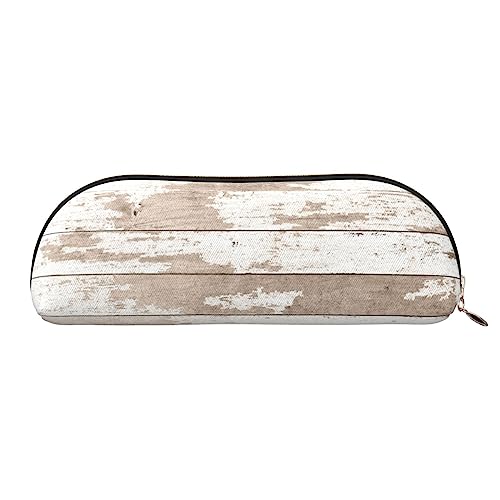 TOMPPY Rustikale alte Scheune Holz Gedruckt Bleistift Fall Stehen Bis Bleistift Tasche Kleine Bleistifthalter Fall Schreibwaren Organizer Make-up Tasche Mit Reißverschluss, gold, Einheitsgröße, von TOMPPY