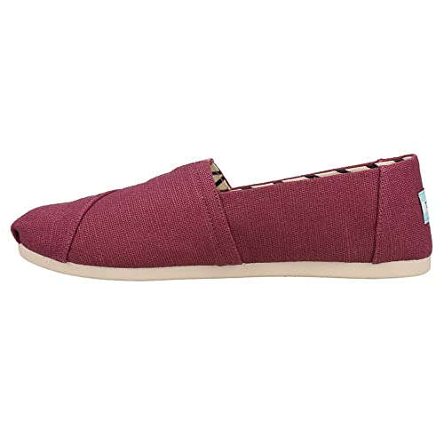 TOMS Alpargata Canvas Slip on Flats Wanderschuhe für Damen, Slip-On-Stil mit Gummisohle, Dark Plum, 36.5 EU von TOMS