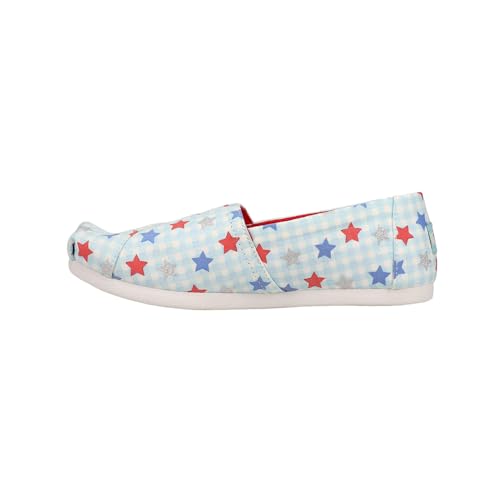 TOMS Alpargata Damen-Schlupfschuhe, Sterne, kariert, patriotisch, lässig, Blau, Rot, Weiß, blau / rot / weiß, 42 EU von TOMS