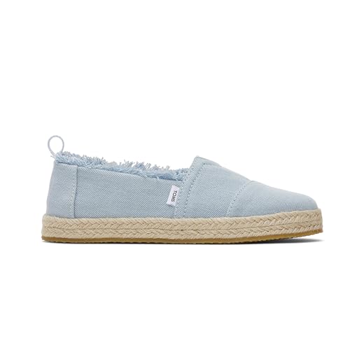 TOMS Alpargata Rope Flacher Slipper, Pastel Blue Washed Denim, 36 EU von TOMS